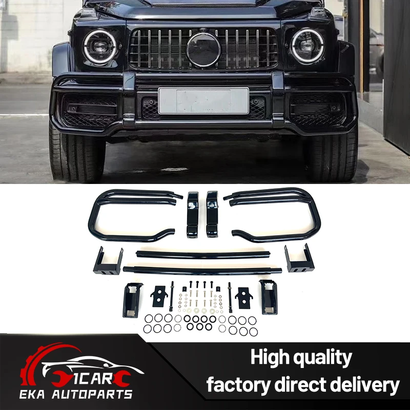 Stainless Steel Front Bull Bar for Mercedes-Benz G-Class W464 G63 2019-2024 4x4 Off Road Front Bumper Guard Brush Guard Protecto view 2