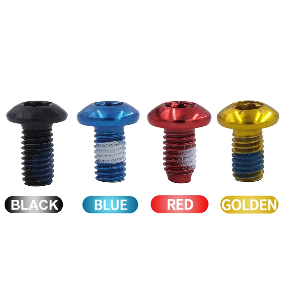 12pcs Bicycle Disk Brake Rotor Bolts M5x9mm Steel MTB Bike Color Non-slip Disc Screw Mountain Bike Accessories