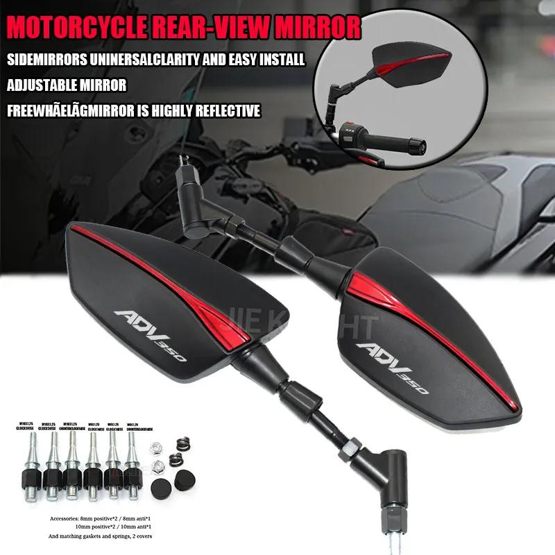 

For HONDA ADV350 ADV 350 8/10MM Universal Adjustabale Rearview Mirror Side Rear View Mirrors