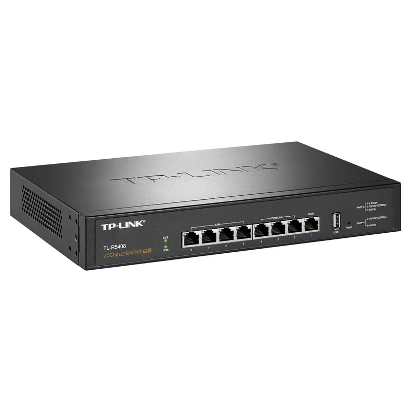 Tp-link 2.5Gbps Enterprise VPN Router TL-R5408 Dual Core 512MB 1WAN+3WAN/LAN+4LAN(2.5G) Built-in AC Load Balancing ARP RJ45