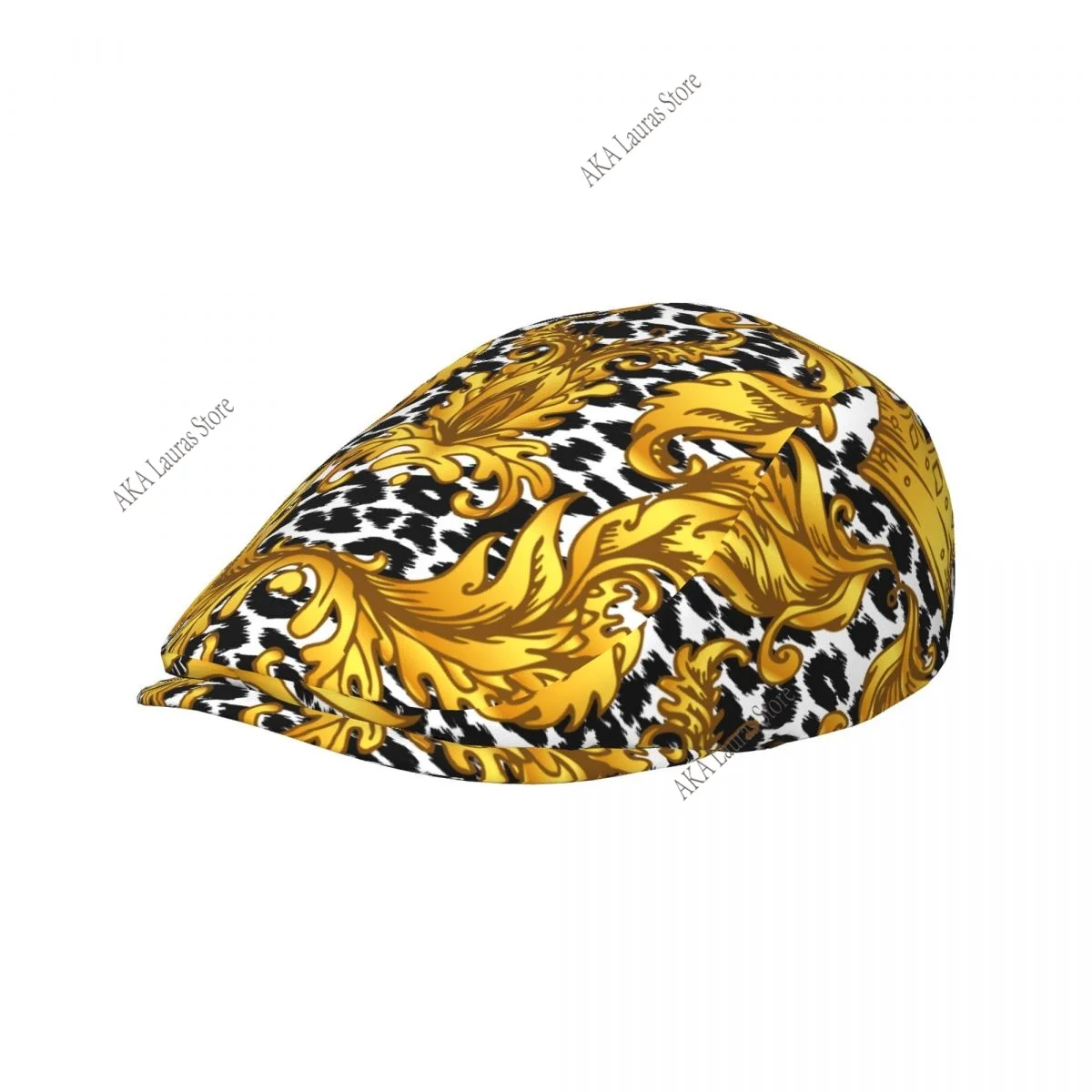 Newsboy Cap Baroque Golden Over Leopard Vintage Casual Cap Berets Visor Gatsby Flat Ivy Hat Elegant Men's Beret