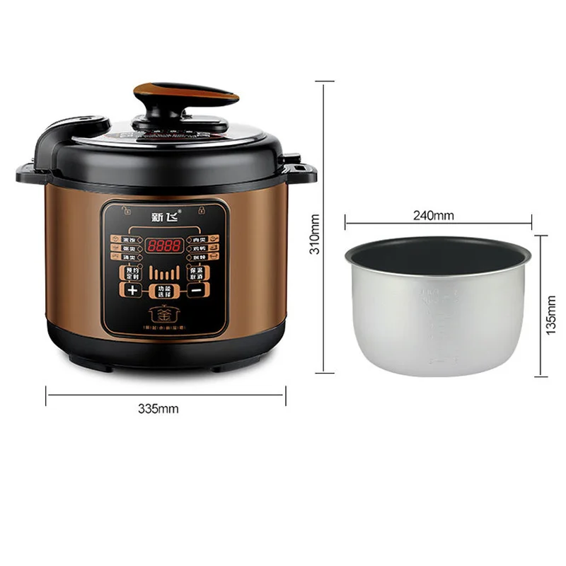 Hemisphere Electric Pressure Cooker Multi-function 5L Large-capacity High-pressure Rice Smart Appliance Cooking Machine