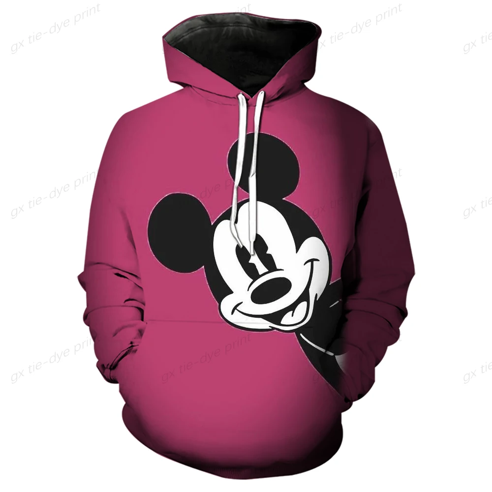 Homens e mulheres da Disney Desenhos animados 3D Hoodie, Minnie, Mickey Mouse moletons, meninos e meninas pulôver, Harajuku stre