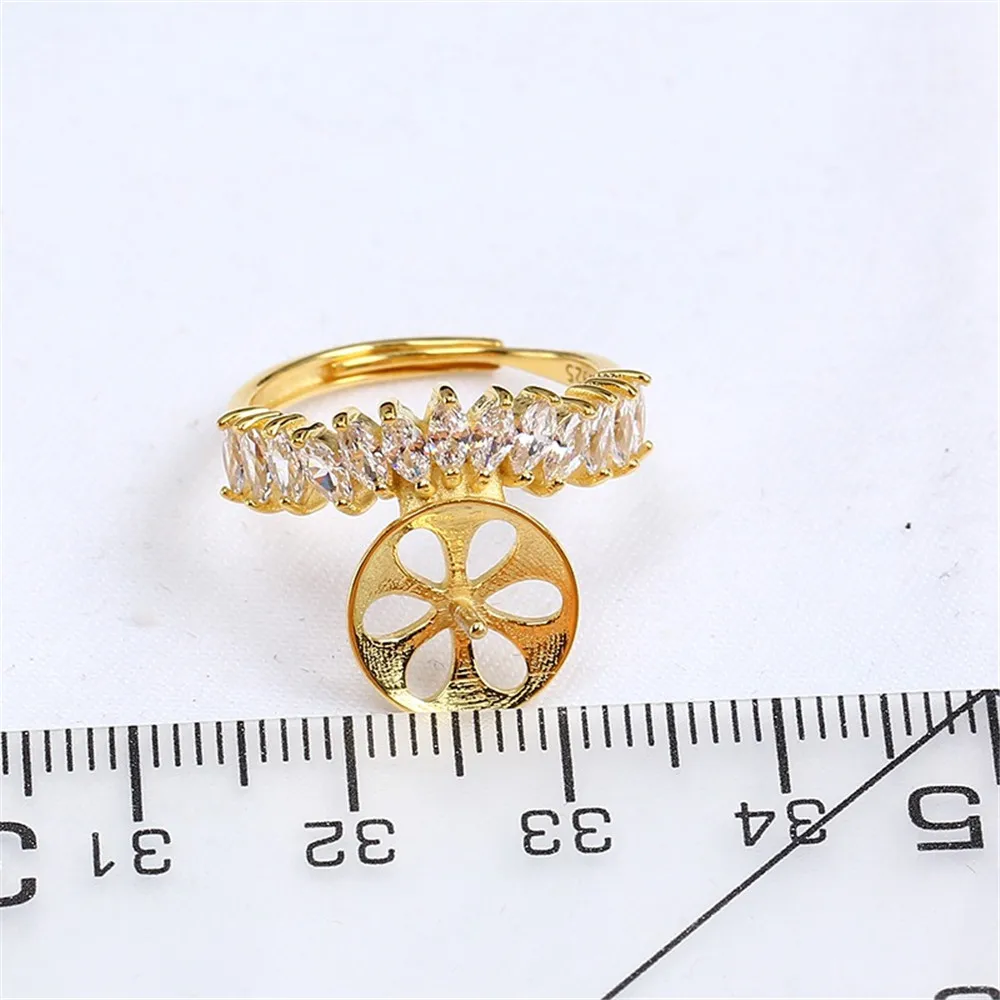 Solid S925 Sterling Silver Pearl Ring Settings Findings & Accessories  for Jewelry Making Bulk Wholesale Craft Supplies No Pearl