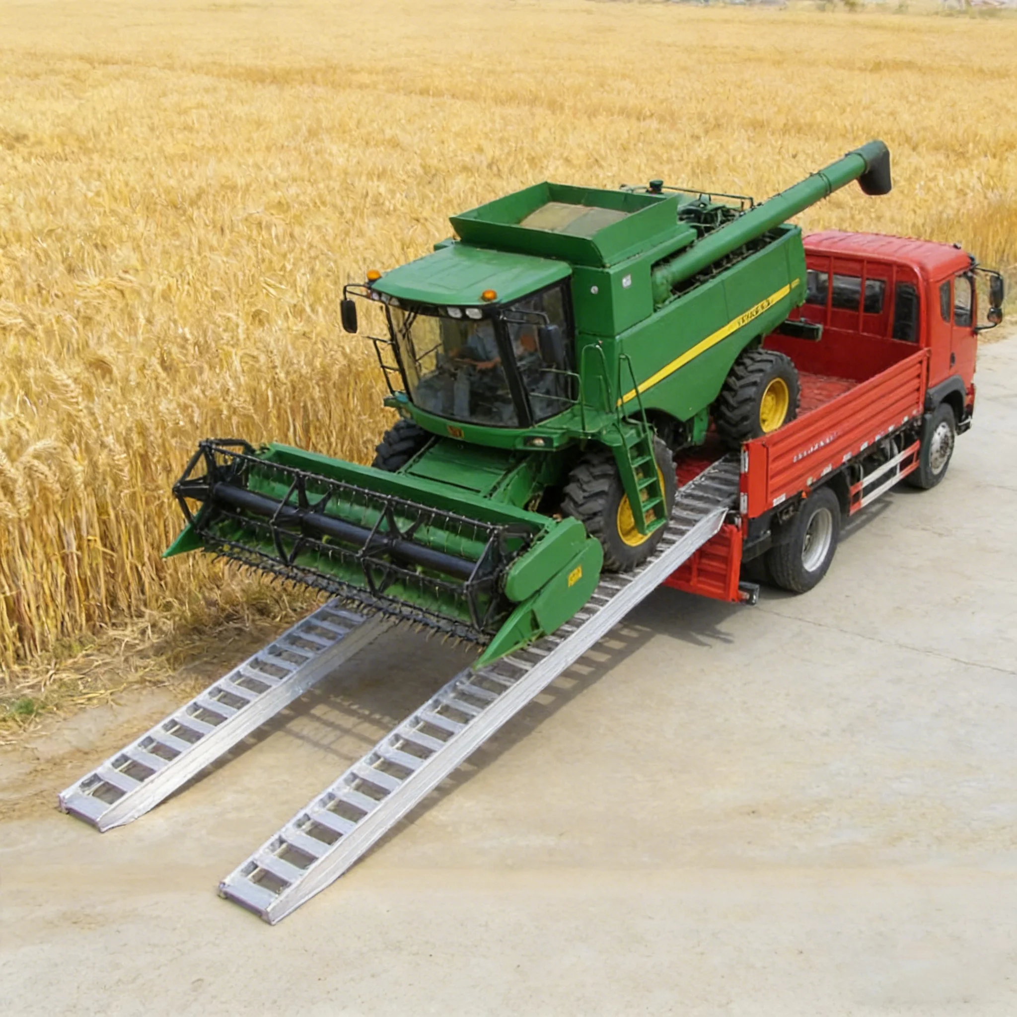 Simplywalk L4.8m 4.8m*40cm 9t Reinforced Durable Trailer Industrial Heavy Duty Ramp Private Label Service Anti-slip Test