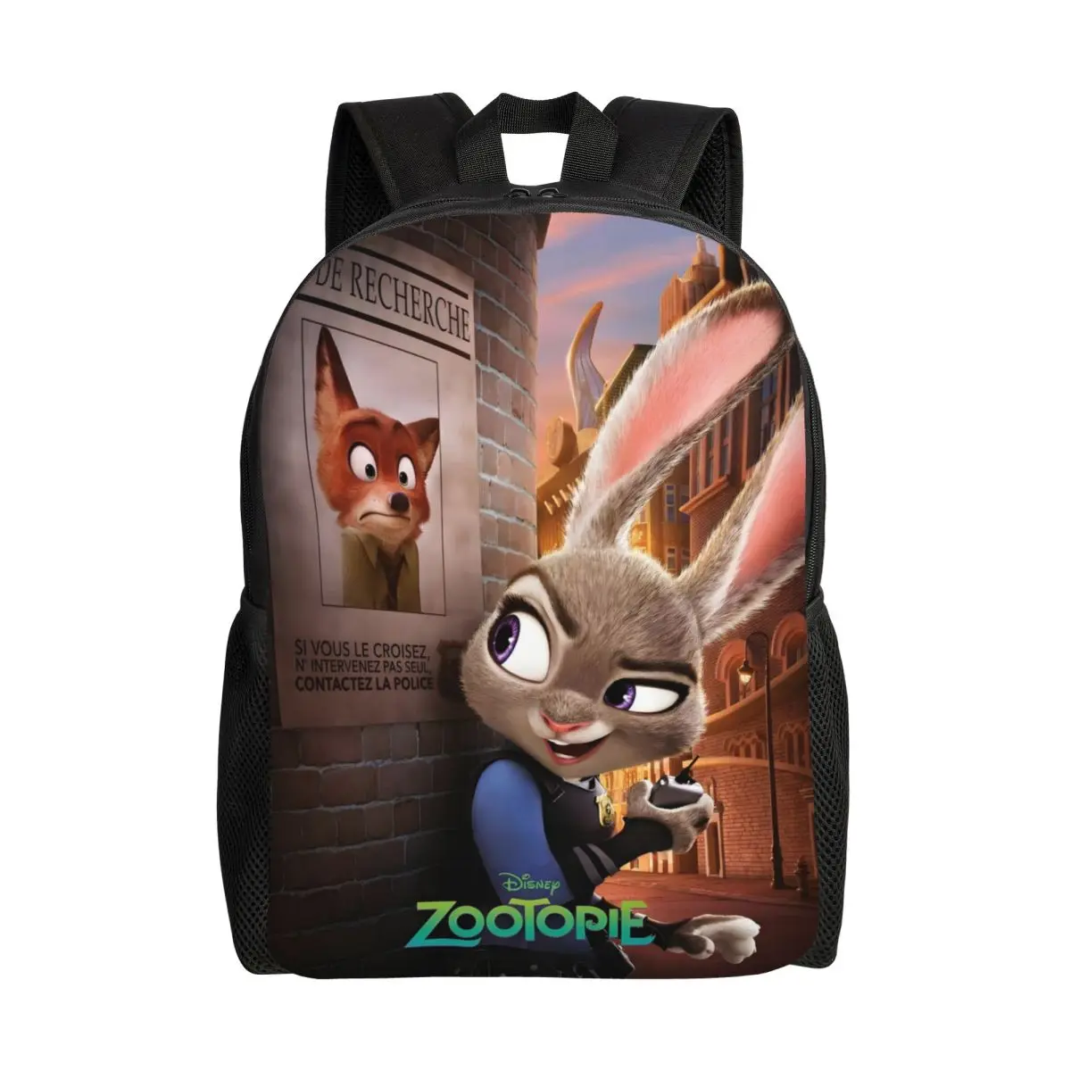 

Custom 3D Printing Zootopia Backpacks for Boys Girls Nick Fox Cartoon Movie School College Travel Bags Women Men Bookbag