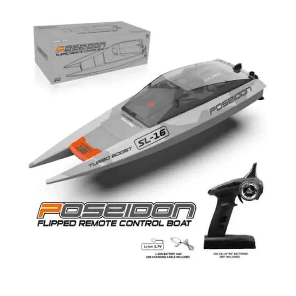 Poseidon SL-8026A 2.4GHz Szybka Łódź RC, Elektryczna Motorówka Zdalnie Sterowana do Basenów, Jezior, Zabawka Wodna z Oświetleniem LED