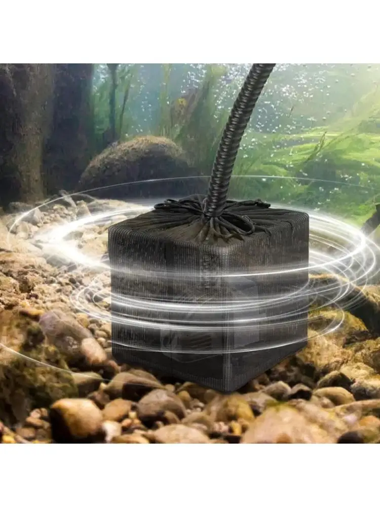 

Outdoor Mesh Water Barrier Bag With Drawstring Water Protections Mesh Bag for Pond Water Circulation Systems