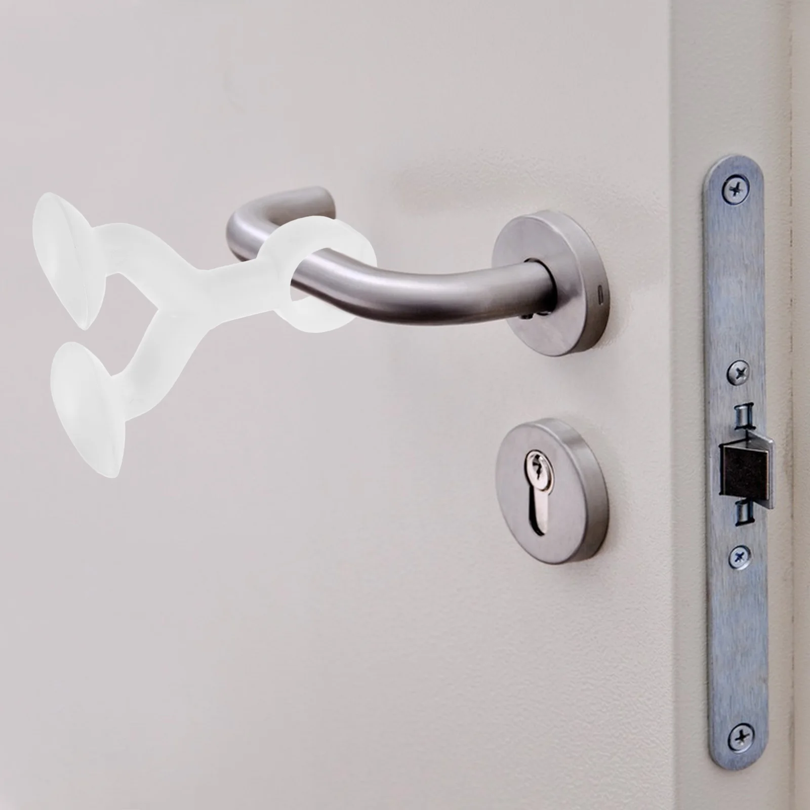 

5Pcs Dual Suction Silicone Door Stoppers No Drill Anti Collision Pads Silent Doorstop for Rv Bathroom Kitchen Door Handle