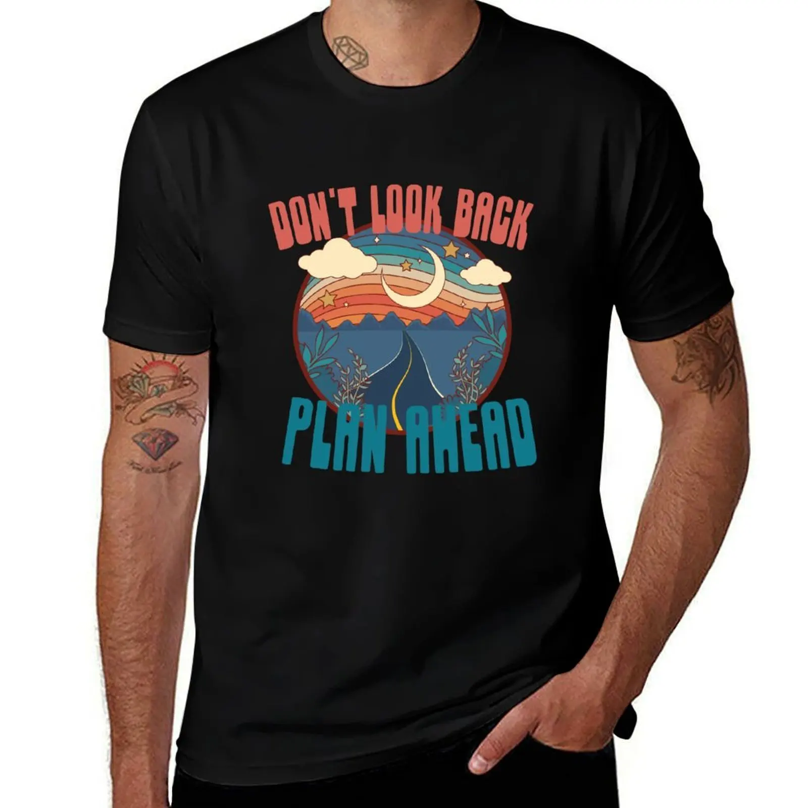 T-shirt OPTIMISTIC ROAD AHEAD, grande taille, anti-rétrécissement