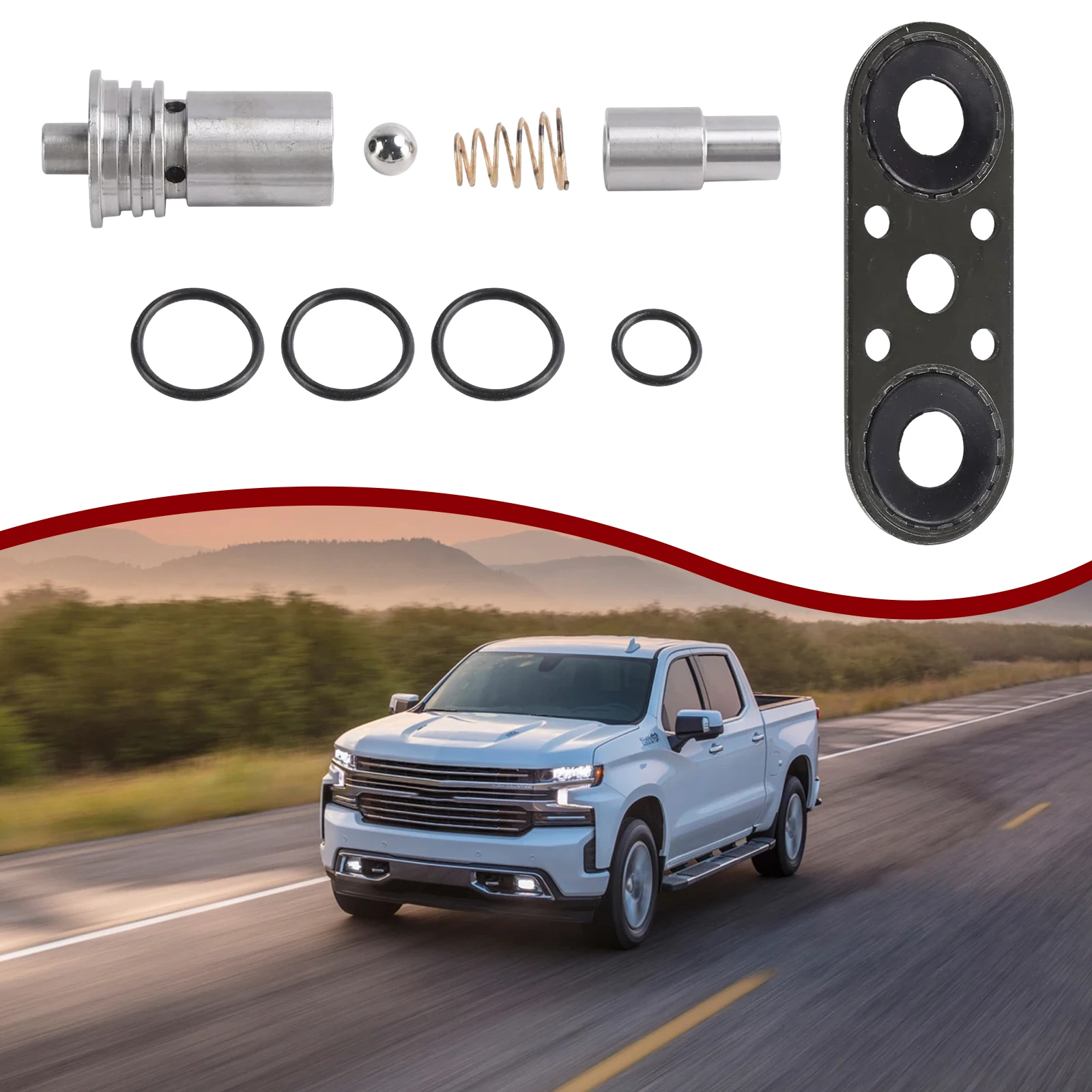 

Cooler Bypass Valve Upgrade Kit Replace STL010 Transmission Cooler Flow Bypass Valve Upgrade Kit for 6L80/90E 8L80/90E