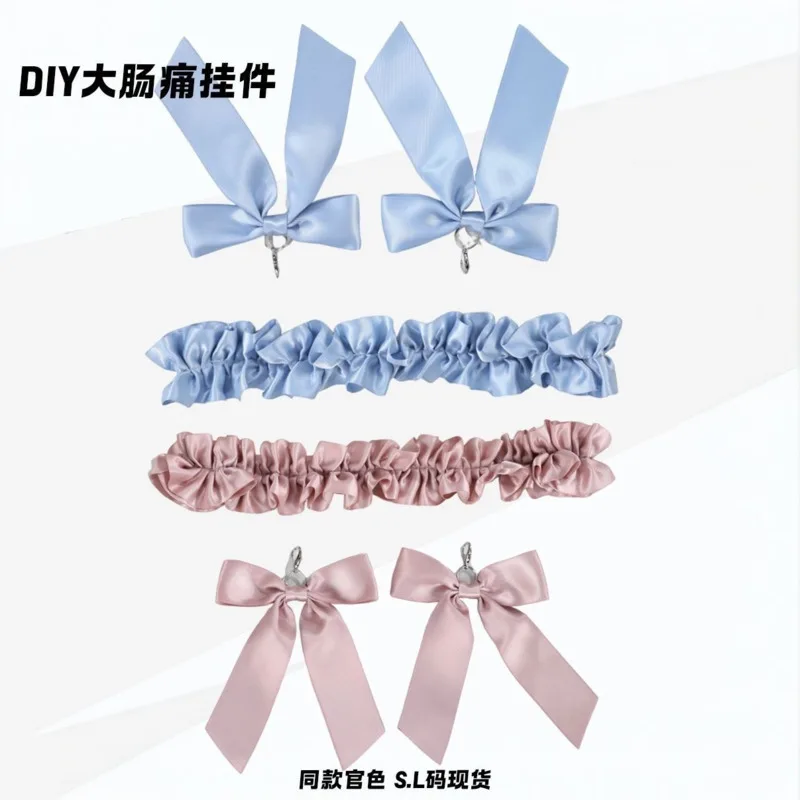 

Ribbon Bowknot Kawaii Pain Bag Pendant Two Sized Y2k Cute Itabag Accessories Pleated Design Japanese Backpack Ornament Girl Gift