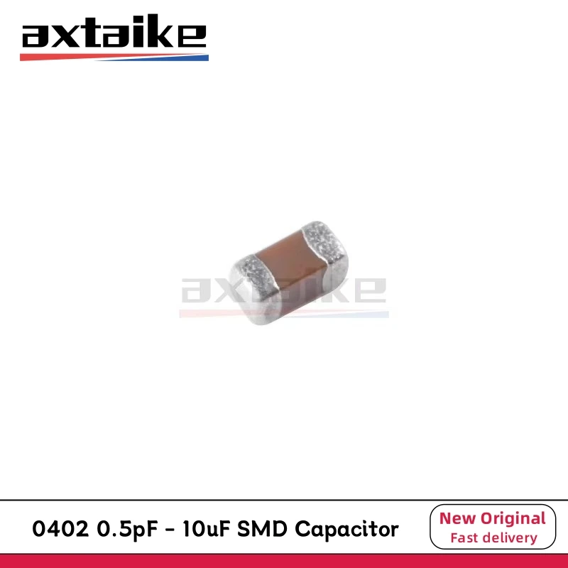 

100PCS 0402 0.5pF - 10uF SMD Chip Multilayer Ceramic Capacitor 10pF 100pF 220pF 470pF 1nF 10nF 15nF 100nF 0.1uF 1uF 2.2uF 4.7uF