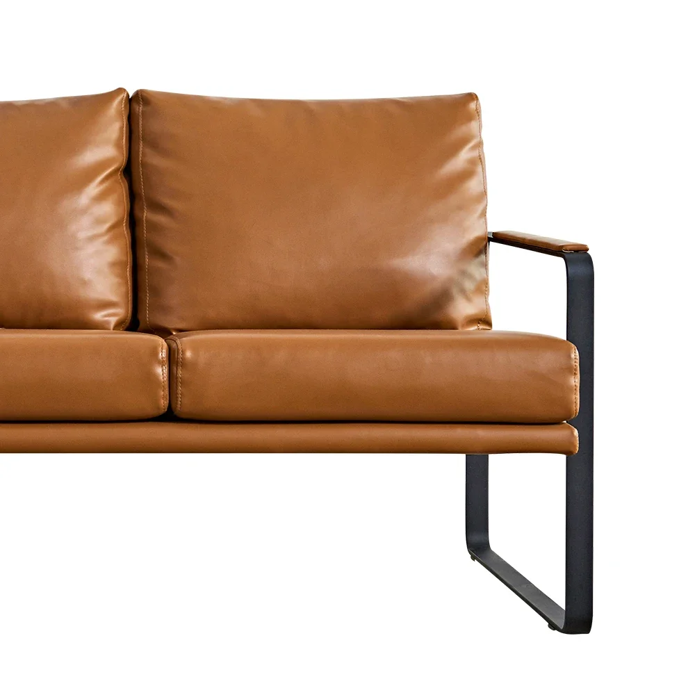 * 모던한 디자인 정품 가죽 소형 사무실 소파, 사무실 소파용 합성 가죽