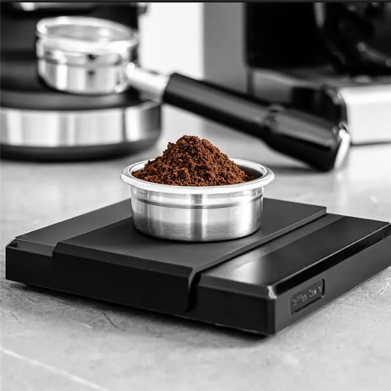 M12K-Precision Powder Bowl 58.5MM Espresso Filter, Dual Layer Stainless Steel Coffee Basket, A