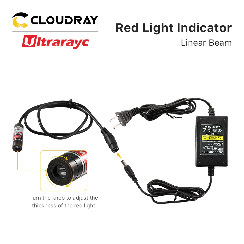 Ultrarayc Linear Red Light Indicator 650nm&635nm Adjustable Laser Module Locator 100mW&1-5mW & 5-10mW for Fiber Marking Machine