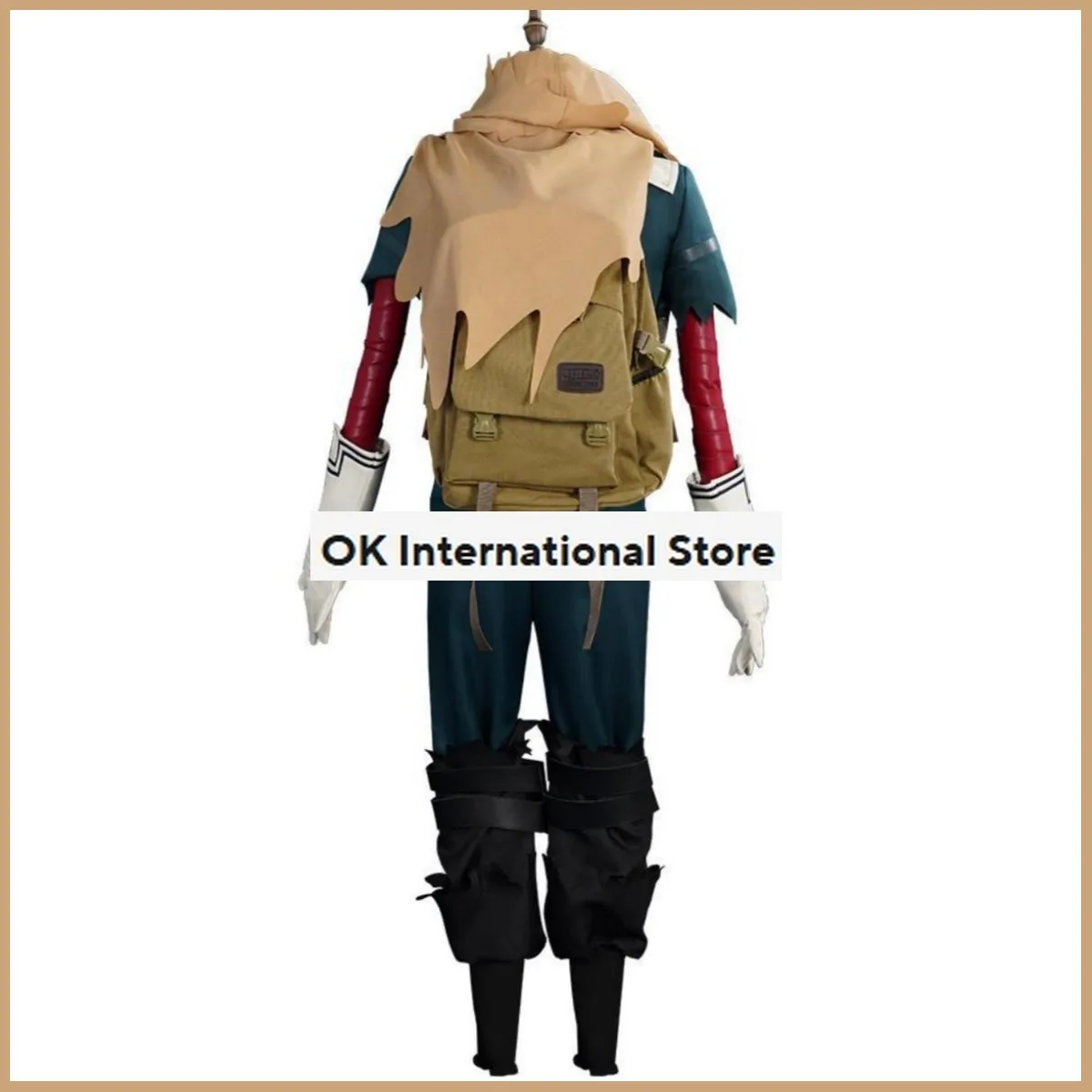 Anime meine Akademie Midoriya Izuku Cosplay Kostüm Perücke Kampf uniform Full Set Helm Rucksack Mann Halloween Karneval Anzug