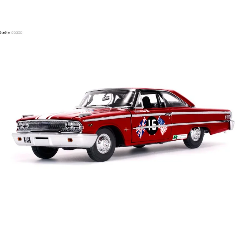 1/18 Scale 1963 Retro Vehicle Galaxy 500 Hardtop Double Door Coupe Diecast Alloy Model  Toys Collection Display Decoration Gifts