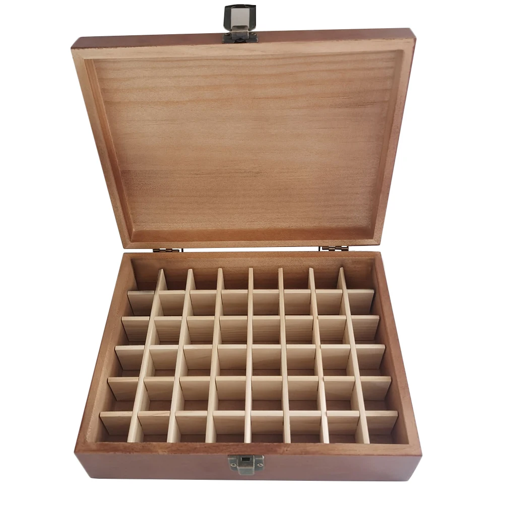 

Essential Oil Storage Box 5Ml Wooden Organizer For Home Use Compact Oil Bottle Holder Case Display Rack