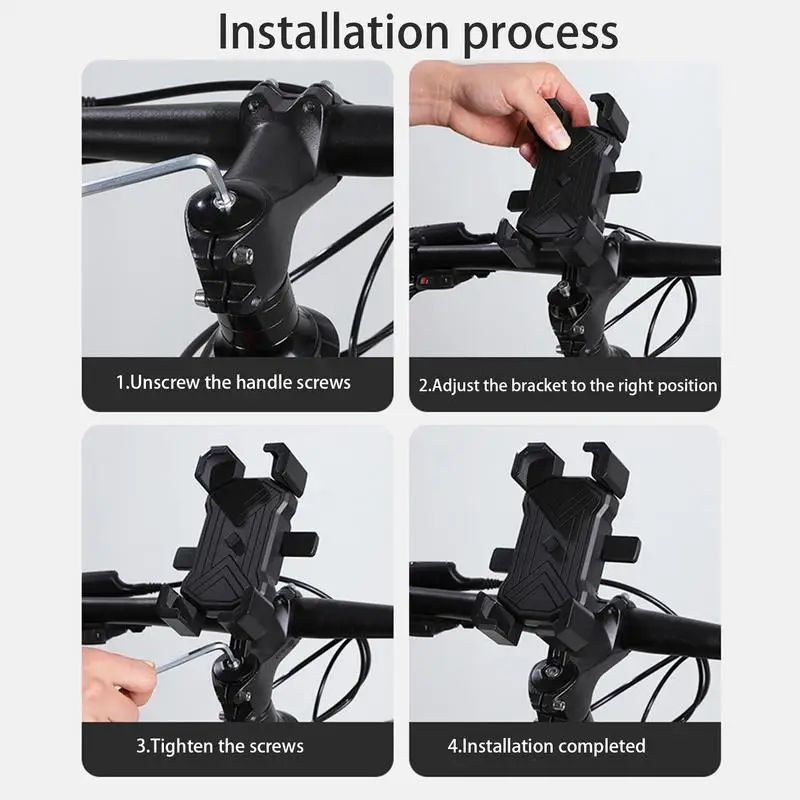 ที่วางโทรศัพท์สําหรับขาตั้งแฮนด์รถจักรยานยนต์ขายึดอุปกรณ์เสริมโทรศัพท์ออกแบบหมุนได้พร้อมปุ่มสํารองและพอร์ตชาร์จ