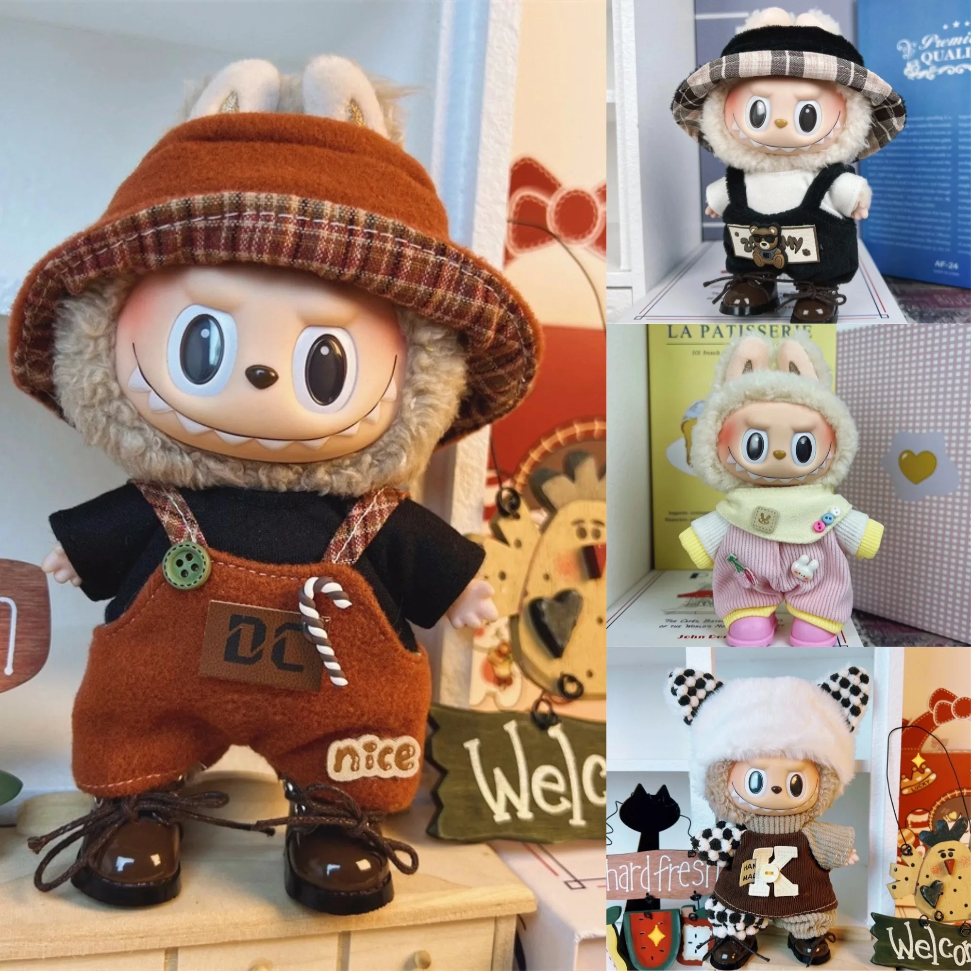 For 15cm Labubu Stylish Outfit Clothes Sports & Leisure Suit  Labubu Outfit Accessories Labubu Ropa