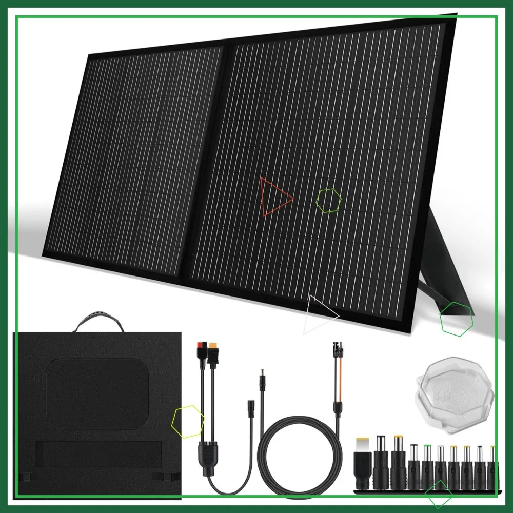 

100W Foldable Solar Panel with IP65 Waterproof Design for Power Stations, Camping & Outdoor Use
