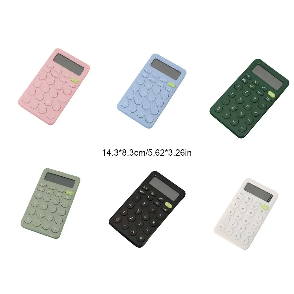 Kids Students Calculator Screen Display Solid Color Replacement Financial Business Accounting Calculators Dark Green