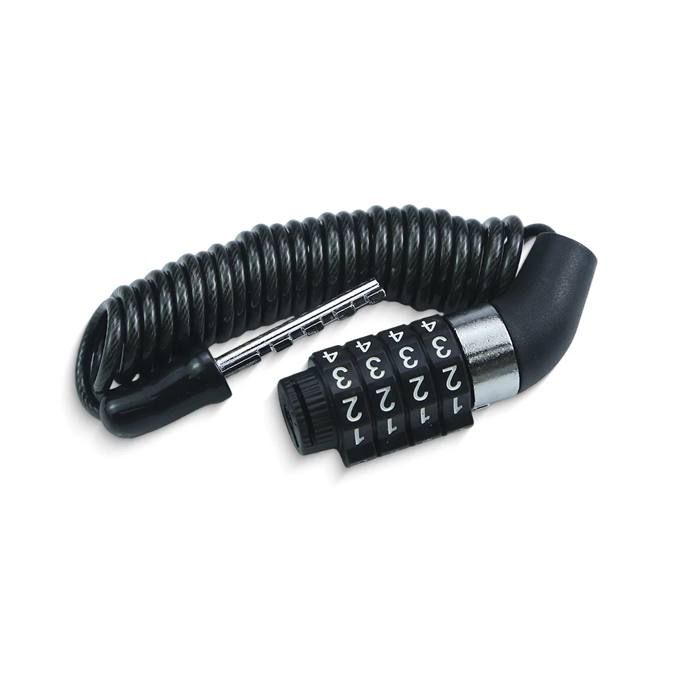 AliExpress NONE 4-Digit Combination Helmet Lock, Portable Anti-Theft Steel Cable Lock for Motorcycle Bicycle Scooter Mountain Bike