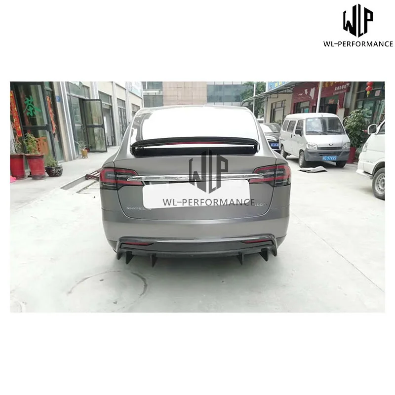 For Model X RZ Sytle High Quality Carbon Fiber FRP Unpainted Front Bumper Diffuser Lip