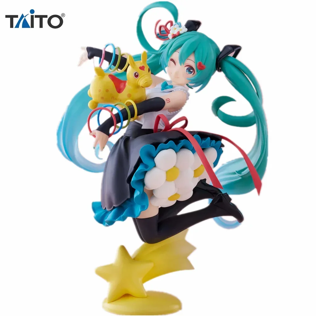 

В наличии 100% оригинал Taito AMP + Hatsune Miku ×Rody 39 Ver. Аниме фигурки, игрушки, коллекция моделей из ПВХ для украшения комнаты, подарок