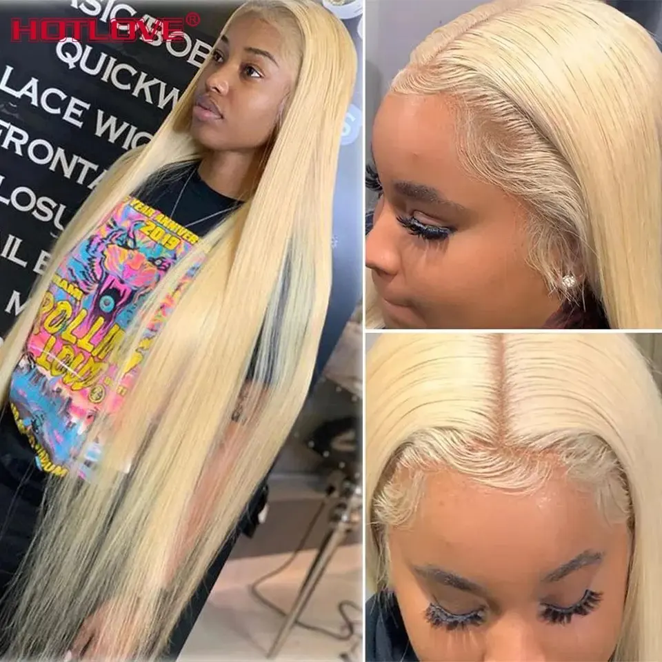 Melodie 18 inch 613 Blonde 13x6 HD Lace Frontal Wig 13x4 Glueless Human Hair Wigs Straight Pre Bleached Brazilian 150 Density