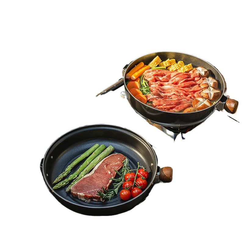 

Outdoor, Set Pot, Non-Stick Picnic Camping Pot, Portable Cassette Stove, Removable Long Handle