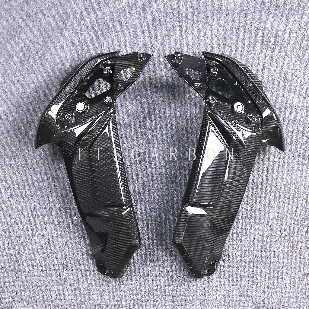 Real Dry Carbon Fiber Tank Side Cover Panels Parts Fairing Kits Accessories For Yamaha MT10 MT-10 FZ-10 2017 - 2019 2020 2021