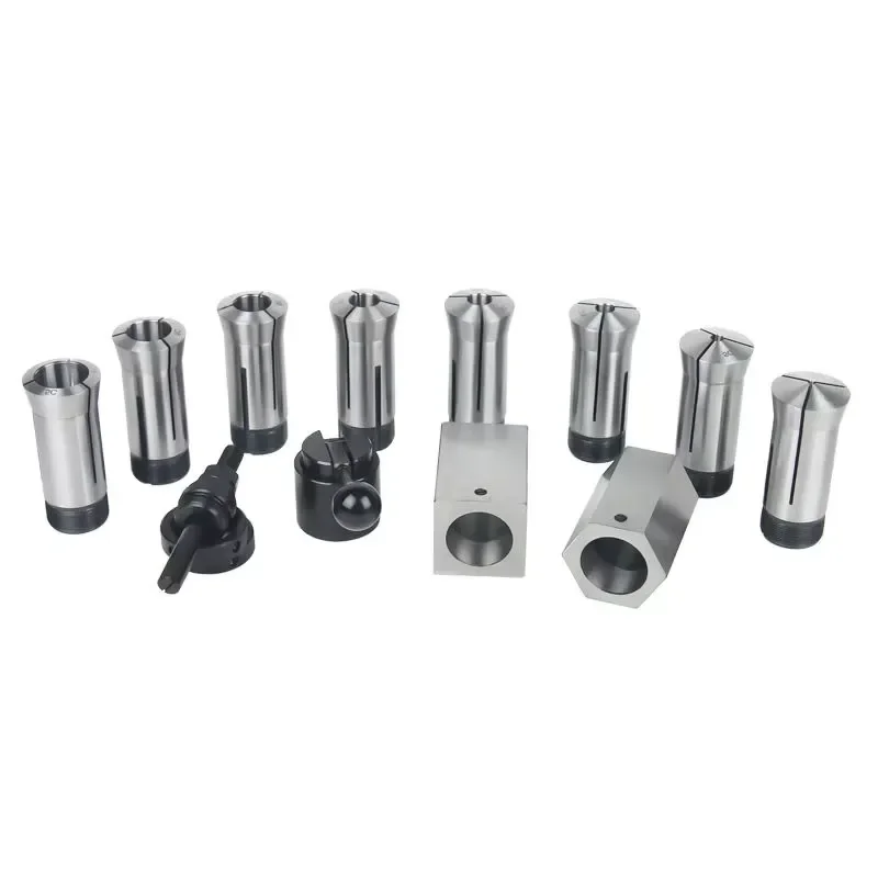5C Collet Holder Set Square Hex Block for CNC Milling Machine Clamping Fixture Tool Kit Precision Machining Accessories