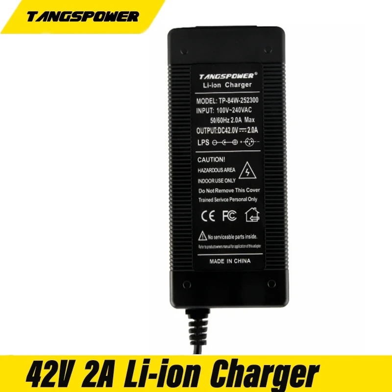 42V 2A RCA 10mm Plug Lotus Connector Output 36V 2A E-bike Powerboard Lithium Battery Charge Scooter High Quality