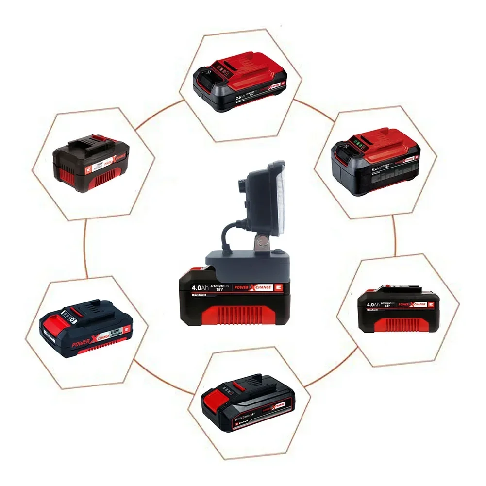 Ergonomic Design Wireless LED Light For Einhell 18V Liion Battery Comfortable Grip And Long Lasting Illumination