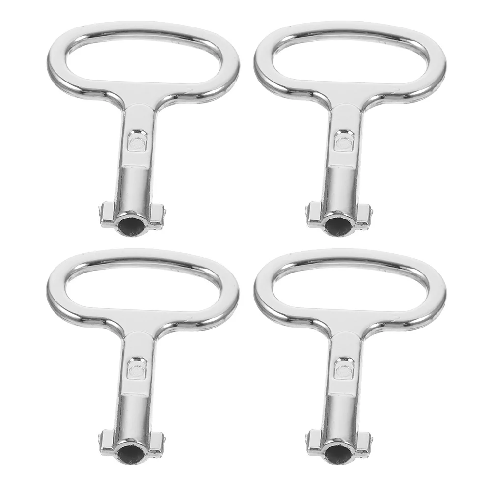 4 個ラジエーターバルブキー金属 DIY 家庭用暖房システムメンテナンス簡単操作調節可能な温度バルブキー