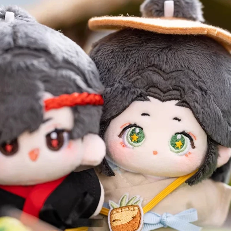 

10cm Genuine Tian Guan Ci Fu cute Plush Doll Xie Lian Hua Cheng Anime Figure Plush Pendant Doll With Clothes Dress Up Gift 2026