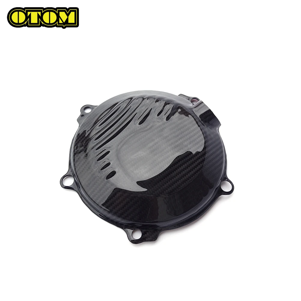 OTOM 2014-2025 Motorcycle Clutch Cover Guard Carbon Fiber Engine Protector For HUSQVARNA TC TE TX FC FE FS FX 250 300 450 501