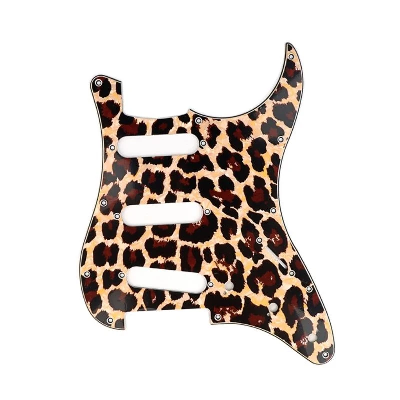 11 Holes Guitar Bass Pickguard 3Ply Scratchplate Guitar Scratch Plate 6 Strings