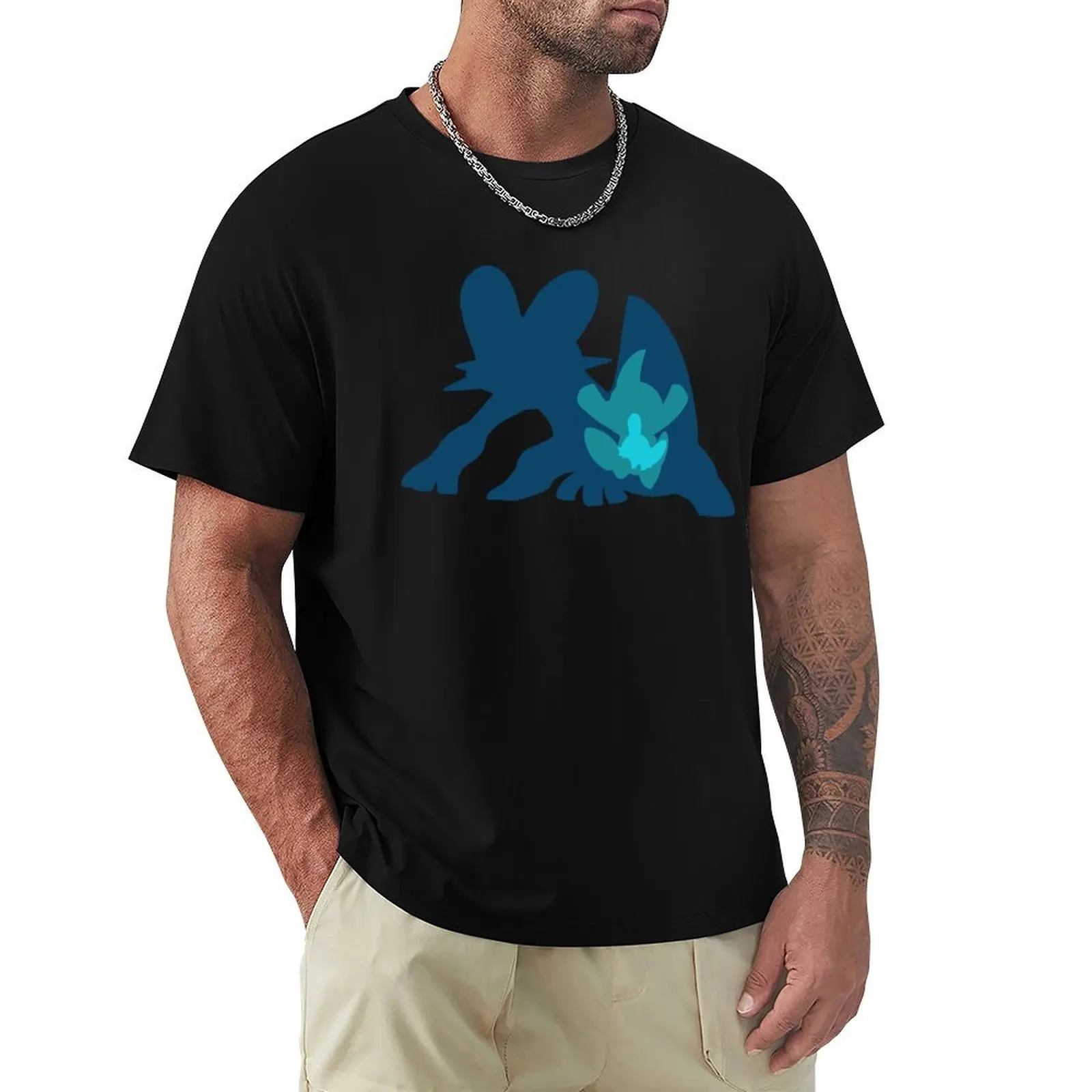Футболка Mudkip Marshtomp Swampert Evolution Art Essential, большой размер, с коротким рукавом, для мужчин.