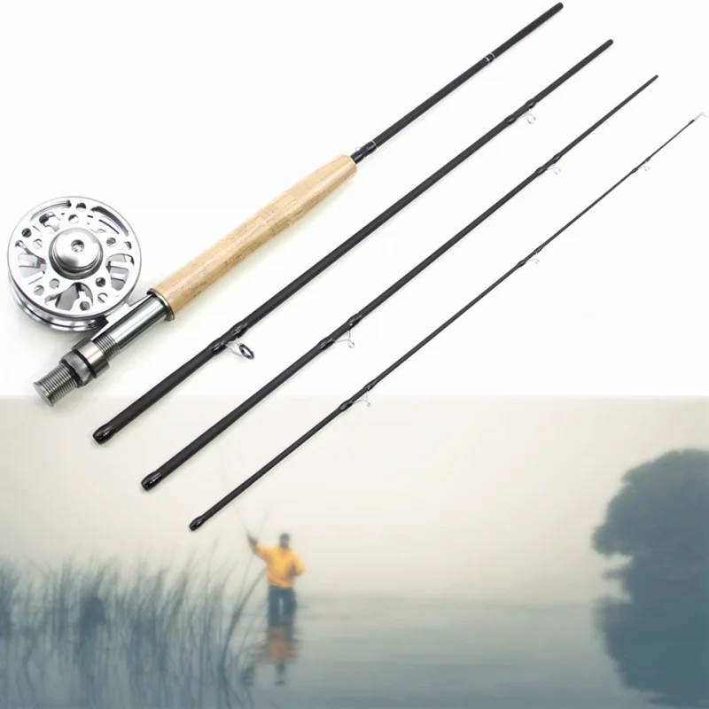 

-Border Delivery Fly Fishing Rod Fly Fishing Wheel Suit European and American Portable Fishing Rod Combination Carbon5/6Fly