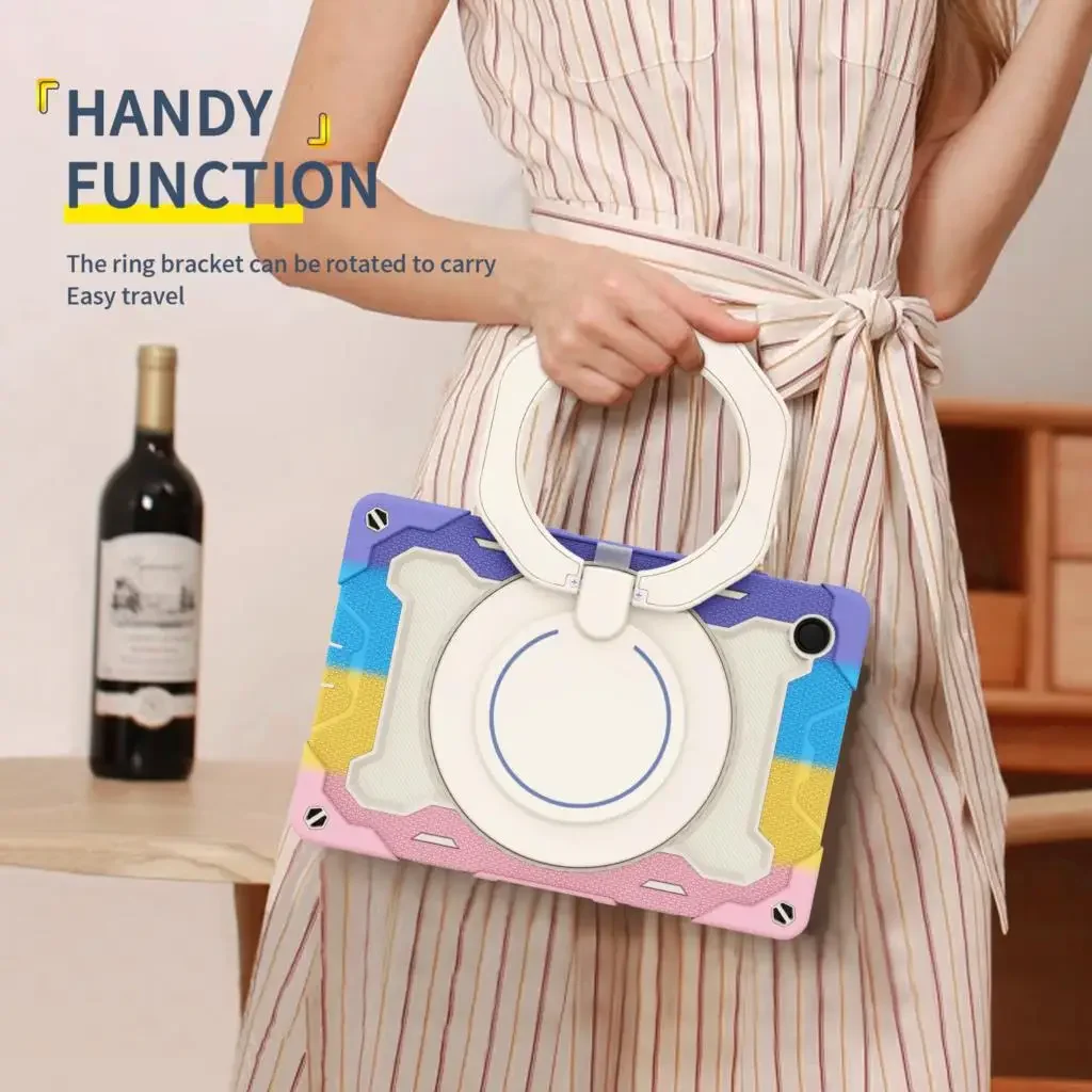 Heavy Duty Ring Case For Samsung Galaxy Tab A9 Plus A8 10.5 SM-X200 X205 S9 FE S8 S7 11 A7 10.4 SM-T500 A7 Lite 8.7 T220 Cover