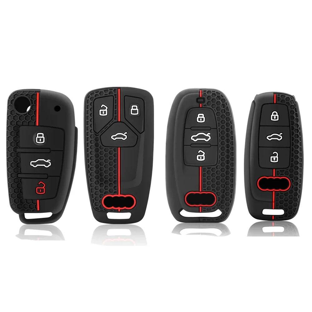 Car Key Cover Case For Audi A1 A2 A3 A4 A5 A6 A7 A8 Q1 Q2 Q3 Q4 Q5 Q6 Q7 S3 S4 S5 S6 RS3 RS4 RS5 RS6 TT Key Protector Fob