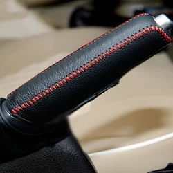 Car Leather Gears Handbrake Cover for SEAT Altea Toledo MK1 MK2 Ibiza Cupra Leon Cupra for Skoda Fabia Rapid