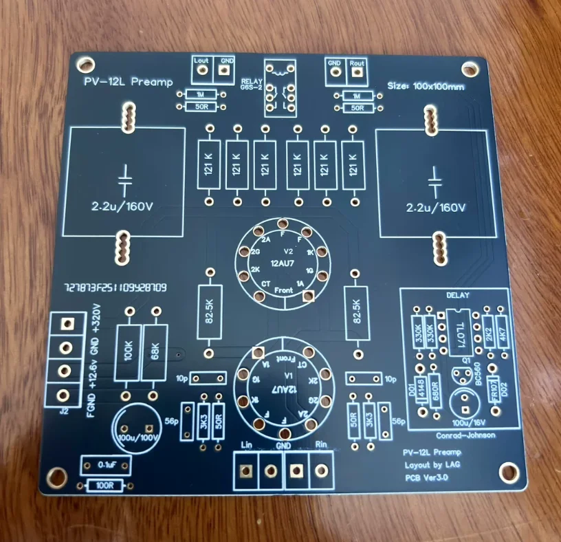 PV12 gallbladder front stage 12au7 gallbladder front stage front stage board filament power board empty board PCB dual channel