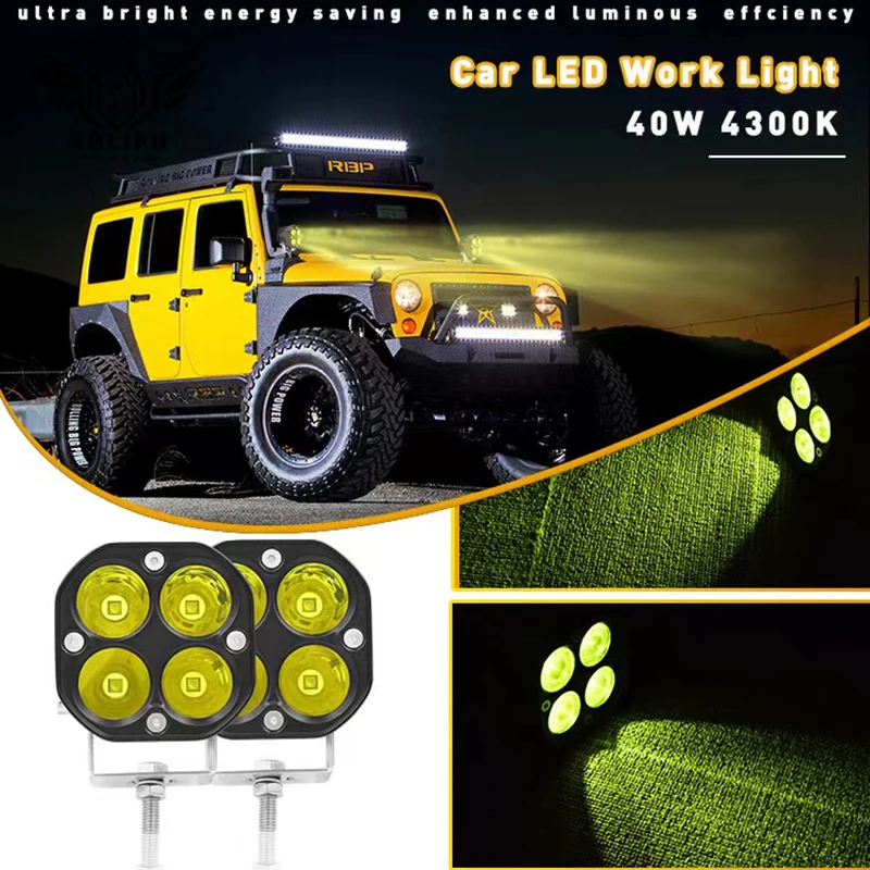 

1Pcs/2Pcs Car LED Bar Worklight 48W Offroad Work Light 12V Auto Light Fog Lamp off road 4x4 LED Tractor Spotlight for Truck ATV