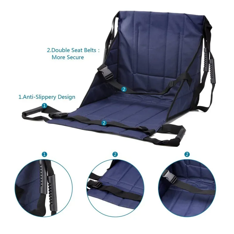 Patient Transfer Sling Seat Pad Medical Mobility Emergency Wheelchair Transport Belt Nursing Belts for Elder Disabled