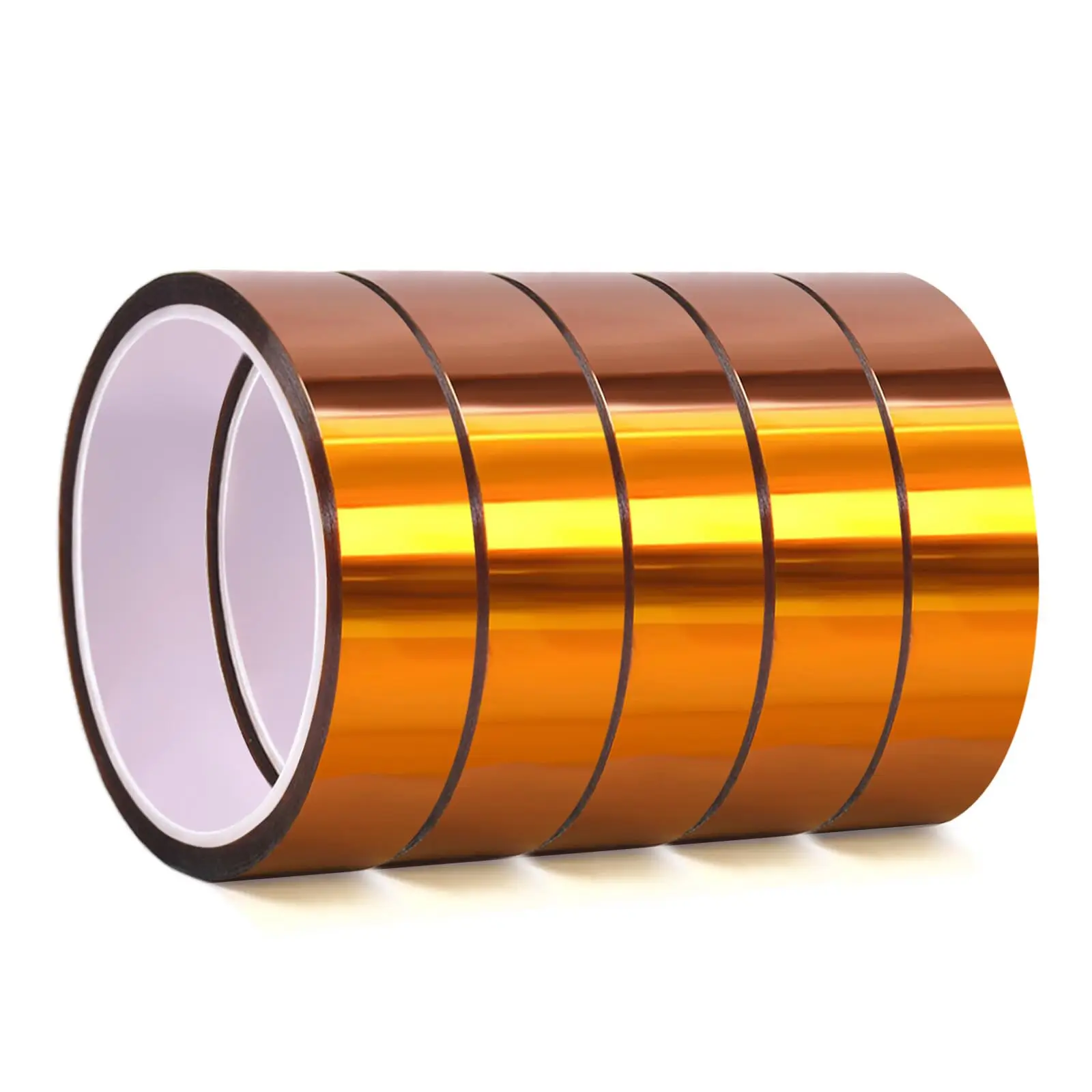 

5Rolls Kaptons Tape 33M 100ft Heat Resistant High Temperature Polyimide Adhesive Tape Insulation For Electronic J50