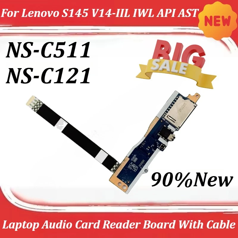 

90%New Laptop Audio Card Reader Board With Cable For Lenovo S145 V14-IIL IWL API AST NS-C511 NS-C121